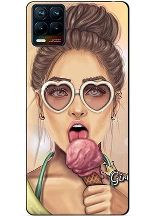 Силиконовый чехол бампер для realme 8 / 8 pro с рисунком мороженое