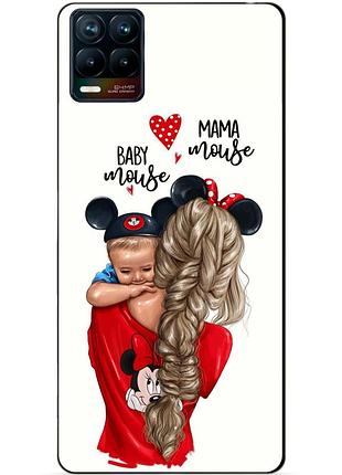 Силиконовый чехол бампер для realme 8 / 8 pro с рисунком mouse