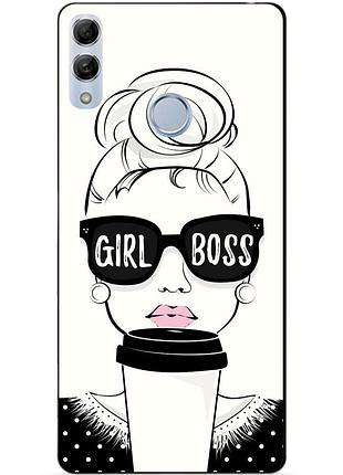 Чохол силіконовий бампер для huawei honor 10 lite з малюнком girl boss
