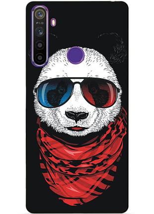 Силіконовий чохол бампер для realme 5 з малюнком панда