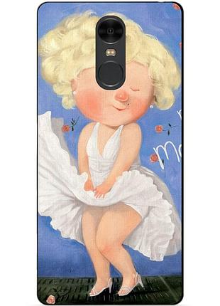 Силиконовый чехол для xiaomi redmi note 4 с рисунком монро гапчинская
