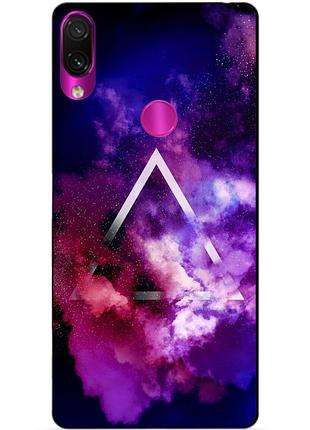 Силіконовий бампер чохол для xiaomi redmi note 7 з малюнком космос
