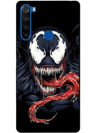 Силиконовый чехол бампер для xiaomi redmi note 8t с рисунком venom