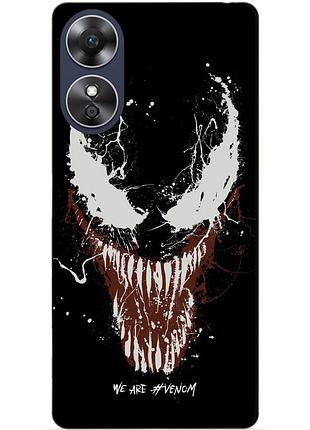 Силиконовый бампер чехол для oppo a17 с рисунком веном