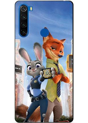 Силиконовый чехол бампер для xiaomi redmi note 8t с рисунком джуди зверополис