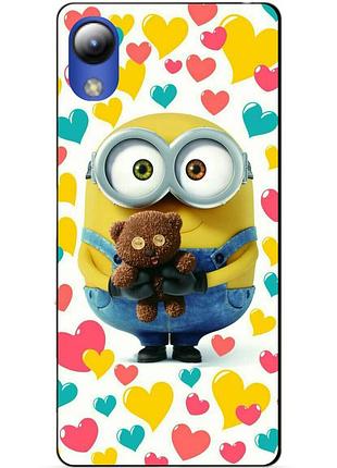 Силиконовый чехол бампер для zte blade l8 с рисунком миньон боб minion