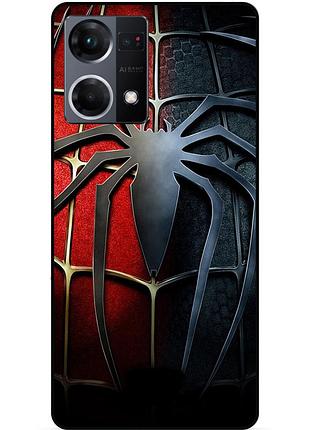 Силіконовий чохол бампер для oppo reno 7 з малюнком людина-павук spider man