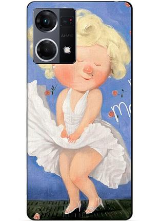 Силиконовый чехол бампер для oppo reno 7 с рисунком мэрилин монро гапчинская marilyn monroe