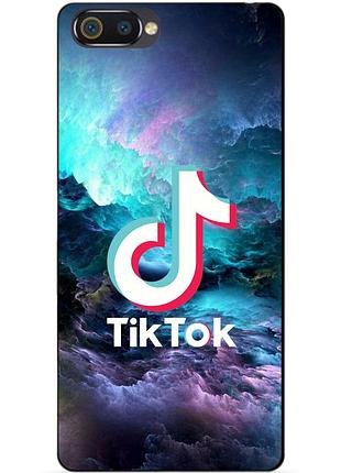 Силиконовый чехол бампер для realme c2 с рисунком tik tok