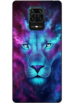 Силіконовий бампер чохол для xiaomi redmi note 9s/note 9 pro з малюнком космічний лев