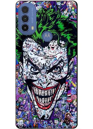 Силиконовый чехол бампер для motorola moto e40 с рисунком джокер joker