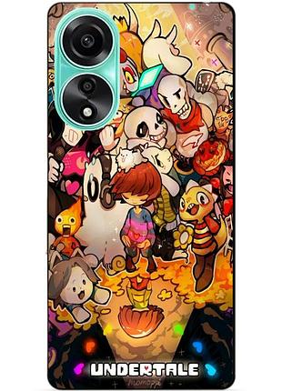 Силіконовий чохол бампер для oppo a78 з малюнком андертейл undertale