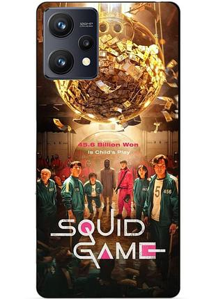 Силиконовый чехол бампер для realme 9 / 9 pro plus игра в кальмара