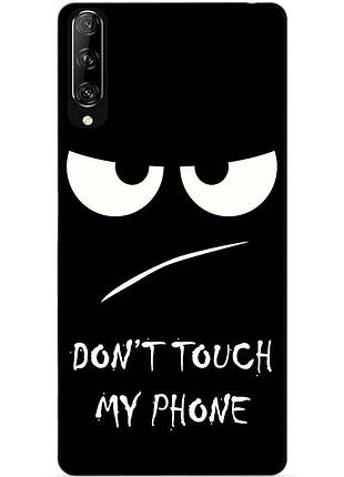 Силіконовий чохол бампер для huawei p smart pro з малюнком очі