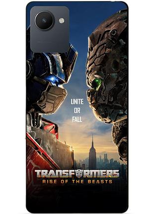 Силиконовый чехол бампер для realme c30s трансформеры transformers
