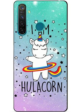 Силиконовый чехол бампер для realme 5 pro с рисунком единорог