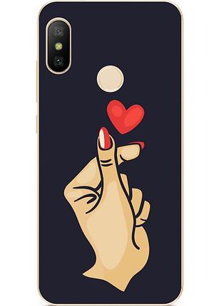 Чехол силиконовый для huawei p20 lite с рисунком знак любви