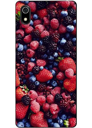 Силіконовий чохол бампер для xiaomi redmi 7a з малюнком ягоди