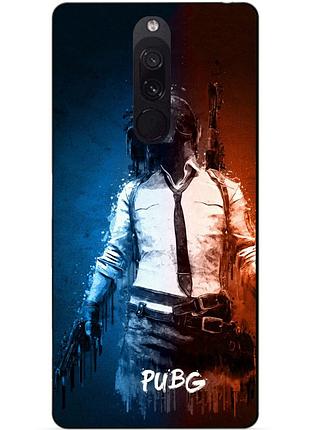 Силиконовый бампер чехол для xiaomi redmi 8 с рисунком pubg