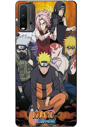 Силіконовий бампер чохол для xiaomi redmi 9t з малюнком аніме naruto