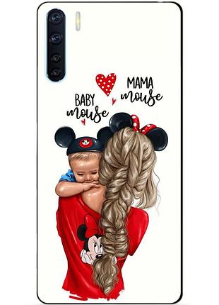 Силіконовий бампер чохол для oppo a91 з малюнком мама і малюк