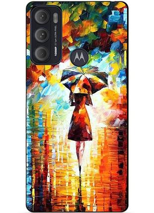 Силіконовий чохол бампер для motorola moto g60 з малюнком прогулянка