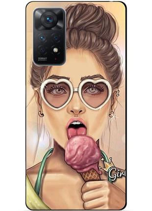 Силиконовий бампер чехол для xiaomi redmi note 11 pro з картинкою морожене