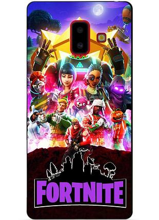 Силіконовий бампер чохол для samsung j6 plus galaxy j610 з малюнком fortnite