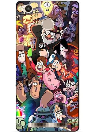 Силіконовий бампер чохол для xiaomi redmi 3s з малюнком gravity falls