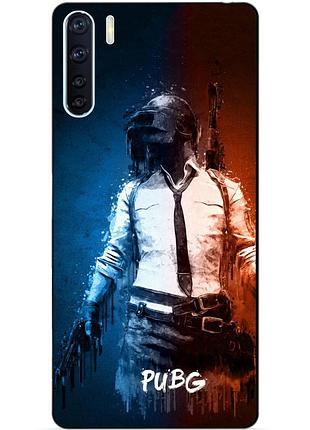 Силіконовий бампер чохол для oppo a91 з малюнком pubg