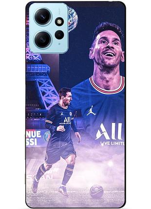 Силіконовий бампер чохол для xiaomi redmi note 12 з малюнком messi psg мессі
