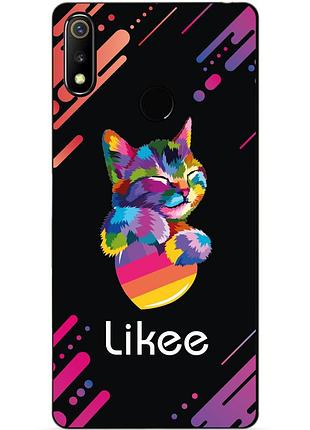 Силіконовий чохол бампер для realme 3 з малюнком likee