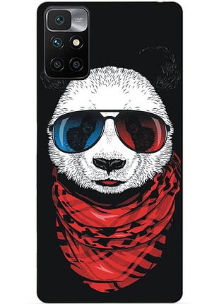 Силиконовый бампер чехол для xiaomi redmi note 11 с рисунком панда