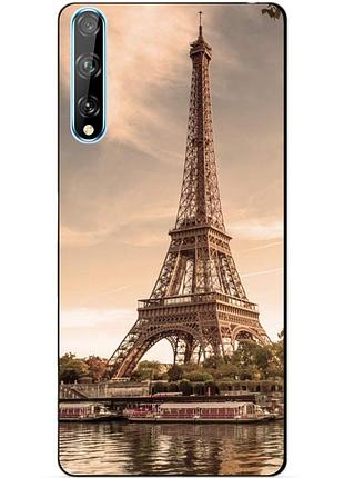 Силіконовий чохол бампер для huawei p smart s з малюнком париж