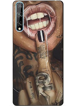 Силіконовий чохол бампер для huawei p smart s з малюнком swag