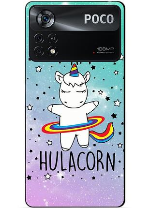 Силиконовый бампер чехол для xiaomi poco x4 pro 5g с рисунком единорог