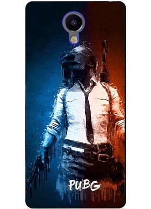 Силиконовый бампер чехол для meizu m3 note с рисунком pubg