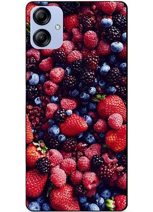Силіконовий бампер чохол для samsung a04e з малюнком ягоди