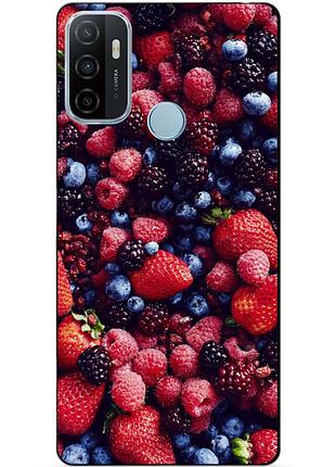 Силіконовий бампер чохол для oppo a53 з малюнком ягоди