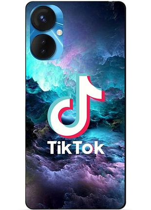 Силіконовий бампер чохол для tecno spark 9 pro з малюнком tik tok