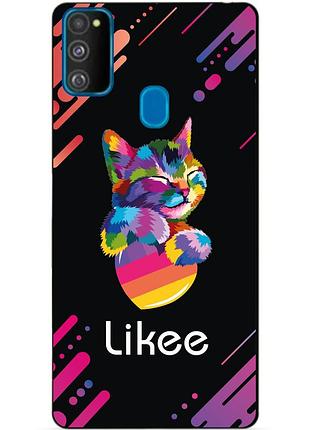 Силіконовий бампер чохол для samsung m30s з малюнком likee