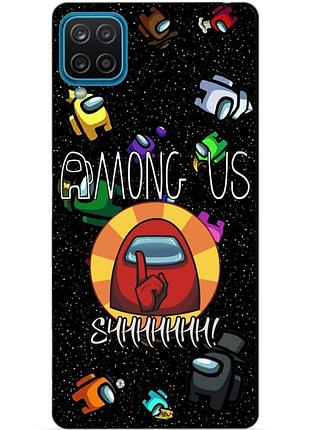 Силіконовий бампер чохол для samsung a12 з малюнком among us