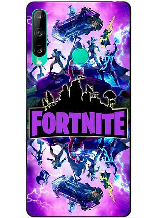 Силіконовий чохол бампер для huawei p40 lite e з малюнком fortnite marvel