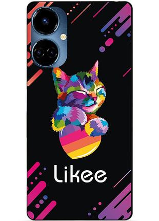 Силіконовий бампер чохол для tecno camon 19/19 pro з малюнком likee
