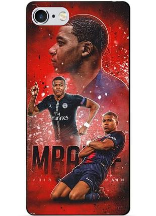 Силиконовый бампер чехол для iphone 6 с рисунком мбаппе psg mbappe