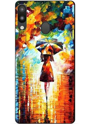 Силиконовый чехол для samsung m20 с рисунком прогулка