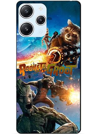 Силіконовий бампер чохол для xiaomi redmi 12 єнот ракета стражі галактики rocket groot