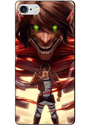 Силиконовый чехол бампер для iphone 6 с рисунком attack on titan атака титанов