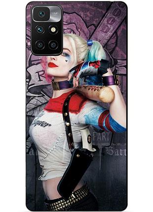 Силиконовый бампер чехол для xiaomi redmi note 11 с рисунком харли квинн