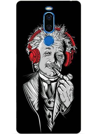 Силиконовый чехол для meizu x8 с рисунком эйнштейн